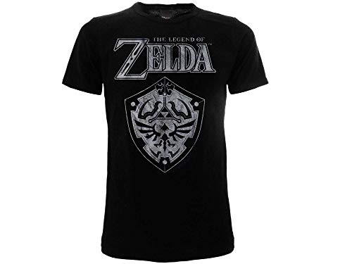 ZELDA-Legend of Original Schwarz T-Shirt Die Legende 100% Offizielles Produkt Nintendo Tshirt Junge (14-15 Jahre)