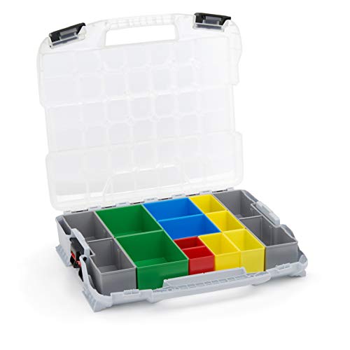 Bosch Sortimo W-BOXX 102 | Sortimentskasten L-Case | Schraubenbox Aufbewahrung mit Deckel | Kleinteilemagazin Alternative…