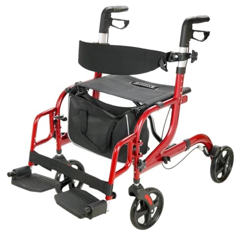 Rollator, Rollstuhl, Aluminium, inkl. Tasche, leicht, faltbar