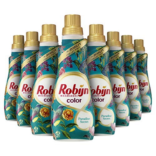 Robijn Klein & Krachtig Paradise Secret Vloeibaar Wasmiddel voor gekleurde was 8x21 wasbeurten