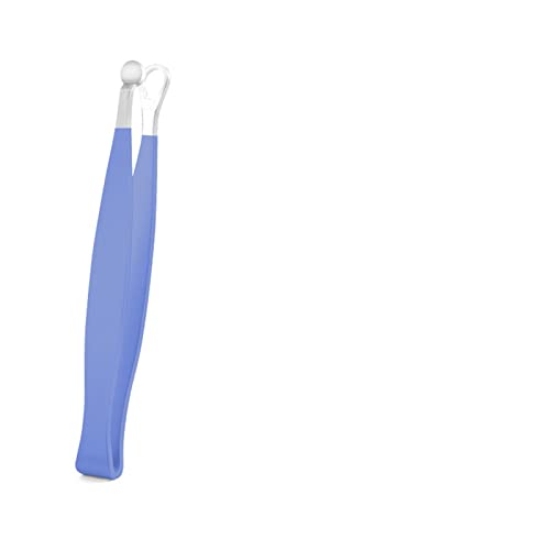UNbit Nasenhaarschneider, Edelstahl-Nasenhaarschneider, Nasenklammer-Pinzette, runder Kopf, Ring, Nasenklammer, Augenbrauen-Nasenhaarpinzette Trimmer (Color : Blu)