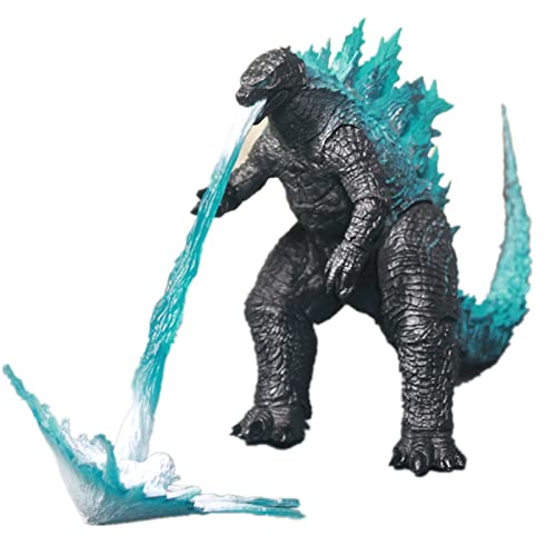 ENFILY Godzilla King of The Monsters Spielzeug, 18 cm Anime Action Kong gegen Godzilla Figuren Spielzeug 2021 mit Jet-Effekt für Kinder (Schwarz) (Schwarz) (Blau)