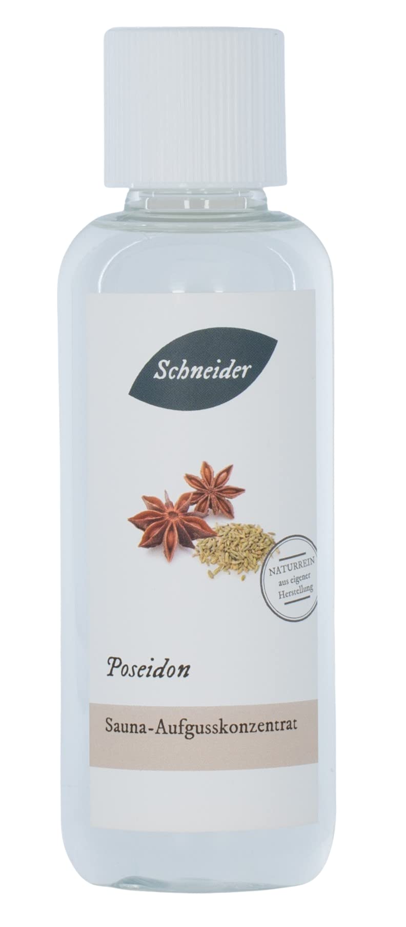 Saunabedarf Schneider - Aufgusskonzentrat Poseidon - aromatisch-würziger Saunaaufguss - 250ml Inhalt