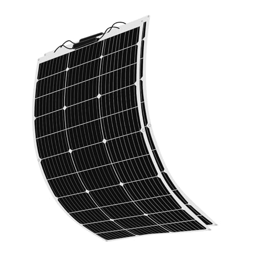 solarpanel flexibel 200w 12V Flexibles solar panel 2 * 100w solarplatten Monokristallines, Dächer, Wohnwagen, Boot, Sonnenkollektoren 2000w eingestellt(200W)
