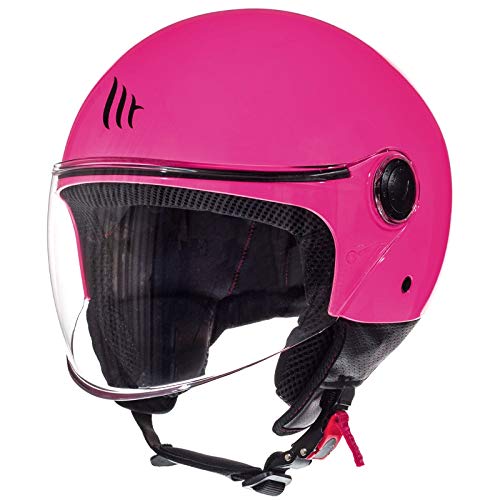 MT HELMETS Street Solid 1105000813 Motorradhelm, Unisex - Erwachsene, XS, Rosa (Gloss Pink)