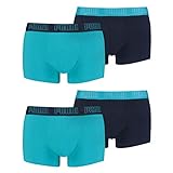 PUMA Herren Shortboxer Unterhosen Trunks 4er Pack, Wäschegröße:L, Artikel:-005 Aqua/Blue