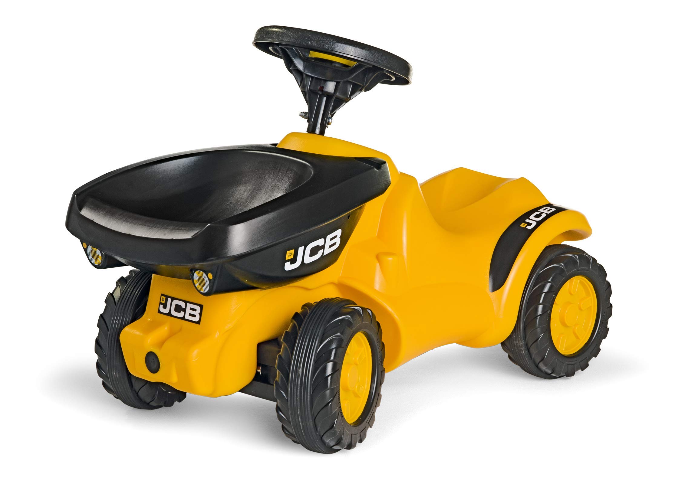 rolly toys | rollyMinitrac Dumper JCB | Minitrac Tractor with Squeaky horn and Tipping Dumper | 135646, Yellow, 63.0 x 41.0 x 30.0 cm