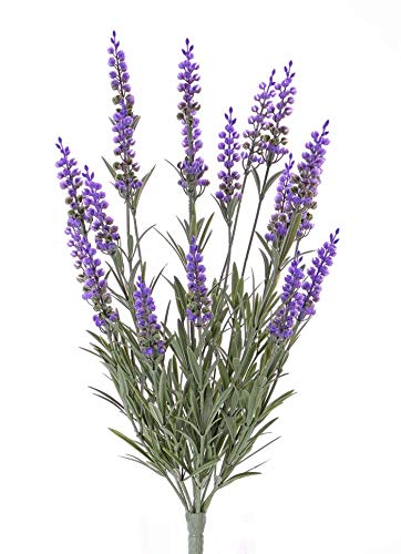 artplants.de Künstlicher Lavendel Leina, 19 Rispen, lila, uv-sicher, 45cm - Kunstpflanze - Deko Lavendel