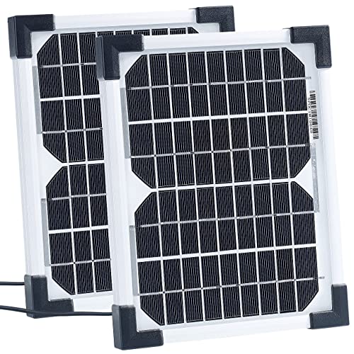 revolt Solarpaneel: 2er-Set mobile Solarpanele mit monokristalliner Solarzelle 5 W (Solarplatten, Solarmodul, Wasserpumpe)