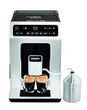 Krups Evidence Kaffeevollautomat mit Milchschaumdüse, 15 Getränke, Extra-Dark-Funktion, 2-Tassen-Funktion, Kaffeemaschine, Silber/Schwarz, EA891D10