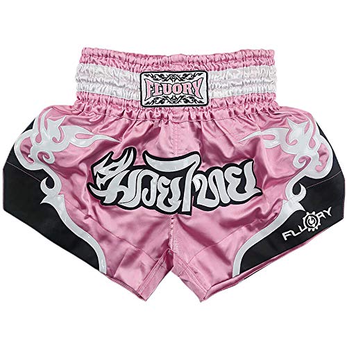 FLUORY Muay Thai Shorts, reißfeste Boxshorts MMA Fight Kick Kleidung für Männer Frauen Kinder Kampfsport Training Grappling