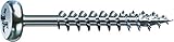 SPAX Universalschraube, 5,0 x 90 mm, 200 Stück, Kreuzschlitz Z2, Halbrundkopf, Vollgewinde, 4CUT, WIROX A3J, blank verzinkt, 0231010500905