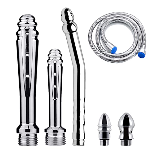 3 Stile Duschkopf Set, Dusche Mit 3 Düse Kit, Irrigator Für Frauen Männer zur Intimreinigung (Silber)