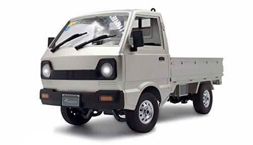 Amewi 22506 Scale Pritschenwagen Kei Truck 1:10, ferngesteuert, 2WD, RTR, bis zu 25km/h, Outdoor, ab 6 Jahre, Silber/grau