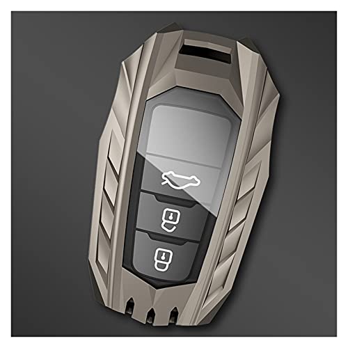 LZLWL Autoschlüssel Schlüssel Hülle Schlüsselanhänger Tragbare Auto Key Case Cover Tasche Für Toyota Prius Camry Corolla C HR CHR RAV4 Prado 2018 Cupra Schlüsselcover (Farbe : Grau)