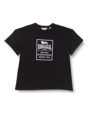 Lonsdale Women's RAMSCRAIGS T-Shirt, Black/Lilac, XL