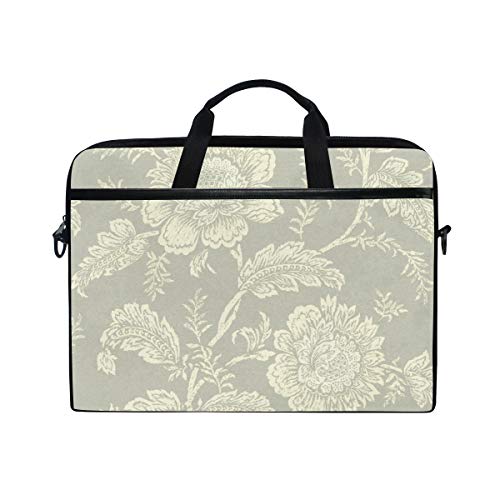 LUNLUMO Elegant Royal Flowers Pattern 15 Zoll Laptop und Tablet Tasche Durable Tablet Sleeve for Business/College/Women/Men