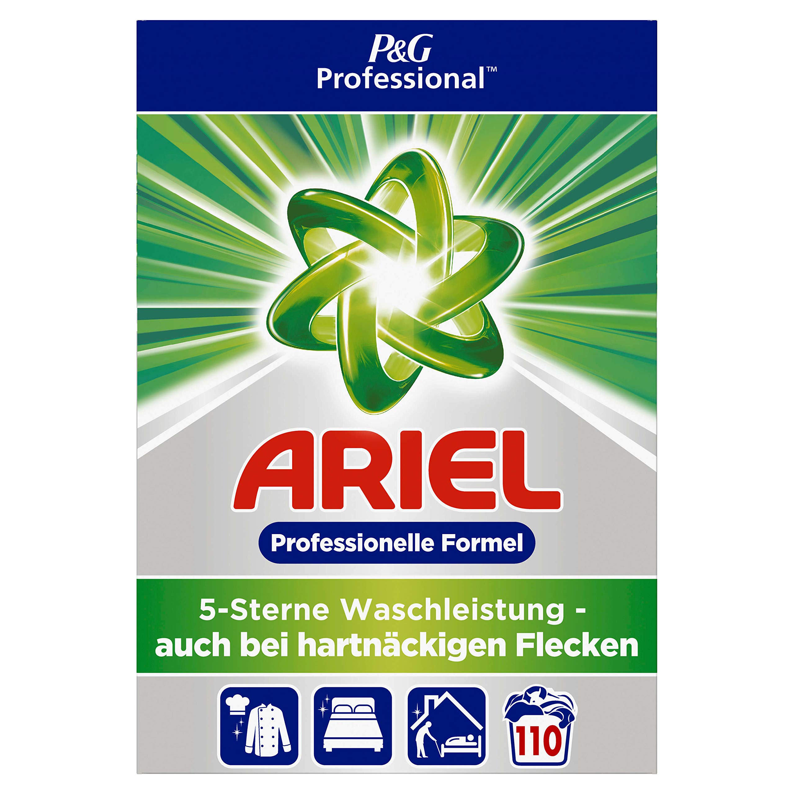 Ariel Professional Vollwaschmittel Pulver Vollwaschmittel 7,15kg – 110 Waschladungen