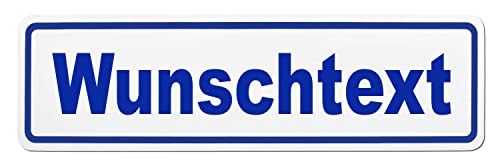 LOHOFOL Magnetschild mit Wunschtext | Schild magnetisch mit Text nach Wunsch (65 x 19 cm) (Blau)