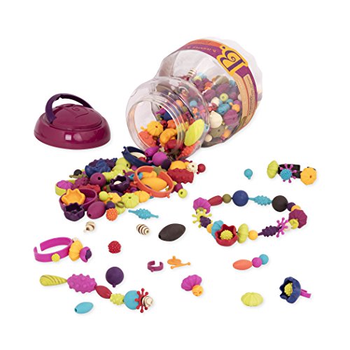 B. toys by Battat 44122 B. Toys Pop Arty Kinderschmuck - Spielzeug Perlen zum Zusammenstecken - Schmuck Bastelset für Kinder-500 Teile