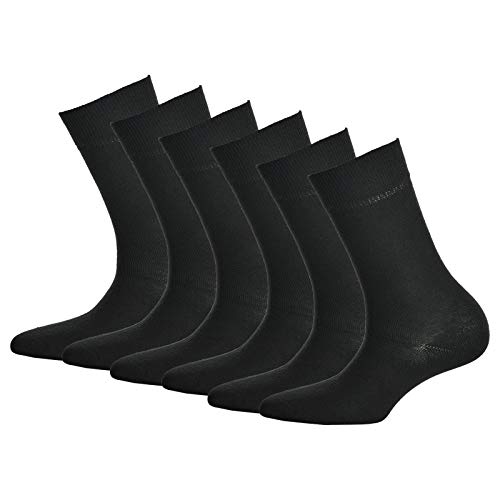 Hudson 6 Paar Damen Socken - Only, Strumpf, Komfortbund, Einfarbig (3x 2-Pack) (Schwarz (0005), 39-42 (6 Paar))