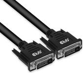 Club 3D - DVI-Kabel - Dual Link - DVI-D (M) bis DVI-D (M) - 3 m - Daumenschrauben, hauchvergoldete Kontakte