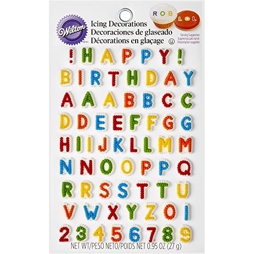Wilton Industries 710-6042 Letters & Numbers Edible Icing Decorations