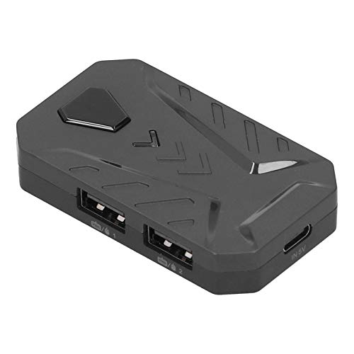 Heayzoki Gaming Keyboard Mouse Converter, USB 2.0 Mobile Gaming Keyboard Mouse Converter Adapter, Bluetooth 4.0, mit verstellbarem Ständer, für Android/für iOS Systerm(Schwarz)