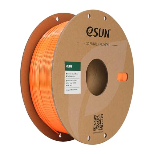 eSun PETG Filament, PETG 3D-Drucker Filament, 1.75mm / 1kg - Orange (solidorange)