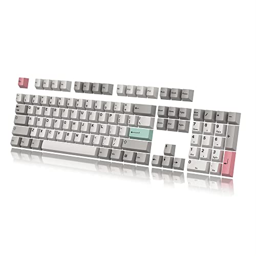 Custom Keycaps | Dye Sublimation PBT Keycap Set for Mechanical Keyboard | 139 Keys | Cherry Profile | ANSI US-Layout | Compatible with Cherry MX, Gateron, Kailh, Outemu | Modern Dolch Light