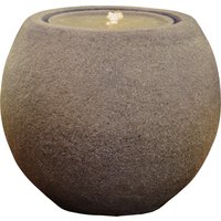 Heissner Terrassenbrunnen-Set Ball Grey LED Terracotta