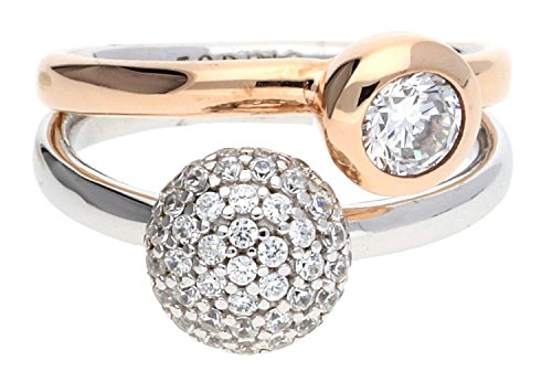 ESPRIT Damen-Ring 925 Sterling Silber Zirkonia Embrace Gr.57 (18.1) ESRG92396A180
