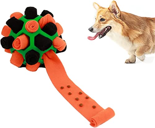 JIAWEIIY Interaktiver Hundespielzeugball, Kauspielzeug für Hunde, Futtermatte, Schnüffelball für Hunde, natürliche Futtersuche, Stimulationsspielzeug für kleine, mittelgroße Haustiere (B) (C)