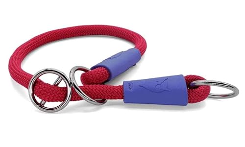 Morso Half Slip Halsband voor Hond Regular Rope gerecycled red Velvet Rood 45x1 cm