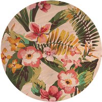 K&L Wall Art Vliestapete »Runde Vliestapete«, Kubistika Blumen Dschungel, mehrfarbig, matt - bunt