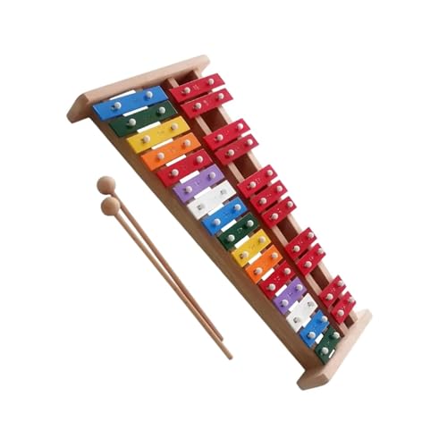 27-Noten-Glockenspiel, kompaktes Schlaginstrument, tragbar, mit 2 Schlägeln für Anfänger Glockenspiel Set (Color : 3/4)