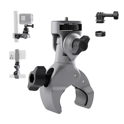 PGYTECH CapLock Super Clamp Mount, Aluminiumlegierungshalterung für Insta360, Krabbenklemme mit 1/4" Schraube für GoPro Hero, DJI Osmo Pocket, Osmo Action, AKASO und andere Action-Kamera-Zubehörteile