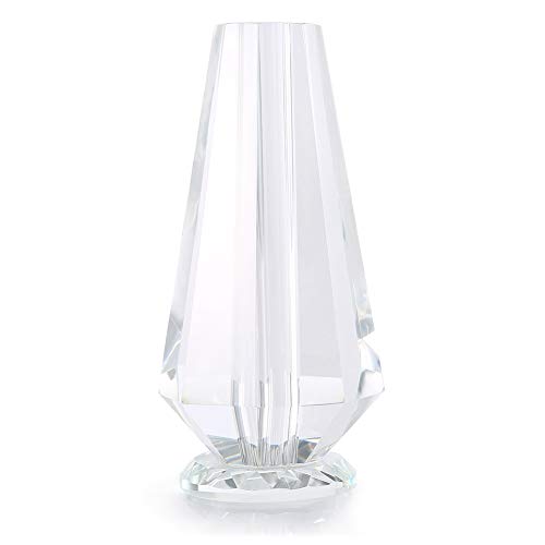 Blumenvase, für Lange Stielrosen Blumen, klare Kristallvase Kristallglas für Wohnkultur, Hochzeit oder Geschenk-13cm Höhe.