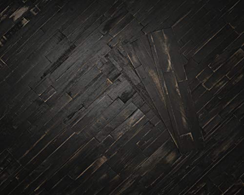 mywoodwall 3D Wandverkleidung Holz Schwarz Selbstklebend Deep Space Moderne Wandpaneele Vintage Umweltfreundlich