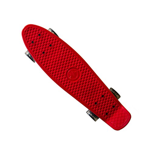 Master Kunststoff-Board mit Leuchtrollen Mini Cruiser, Rot, One Size