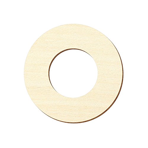 Sperrholz Zuschnitte - Loch-Ring-Scheiben Holzscheiben - 1-40cm, Außendurchmesser:40cm Außendurchmesser, Innendurchmesser:35cm Innendurchmesser