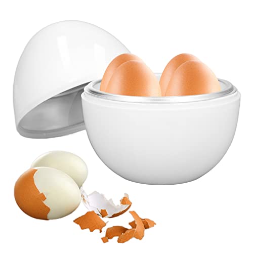 Hart gekochter Eierkocher, 4 Eier Multifunktions-ABS-Eierkocher Haushaltseierdampfer Eierkocher for die Küche zu Hause Kochen von gedämpften Semmelknödeln Ei