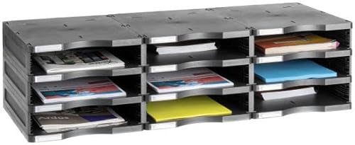 M-Office Atenea Nachhaltiges Standard-Modul, 100% recycelbar, neun Fächer DIN A4, bestehend aus 3 Basen und 3 Höhen