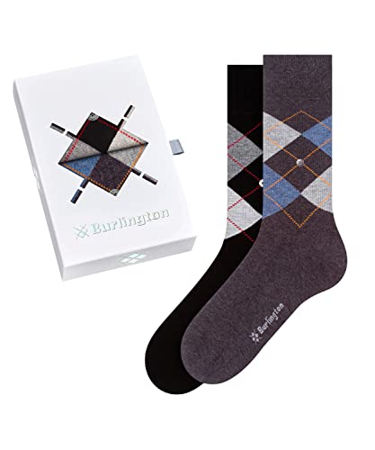 Burlington Herren Socken Basic Gift Box, Baumwolle, 2 Paar, Mehrfarbig (Sortiment 20), 40-46