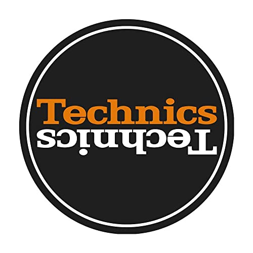 Technics Slipmat Duplex 6: Weiß/Orange Spiegel auf Schwarz