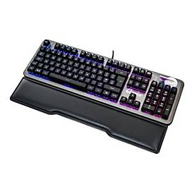 QPAD MK-95 Pro Gaming Premium Opto Mechanische Tastatur, Opto Mechanical Keyboard mit 2in1 Q Switch (Linear Rot und Taktil mit klick Blau), RGB LED Beleuchtung, Deutsches QWERTZ DE Layout, Anthrazit