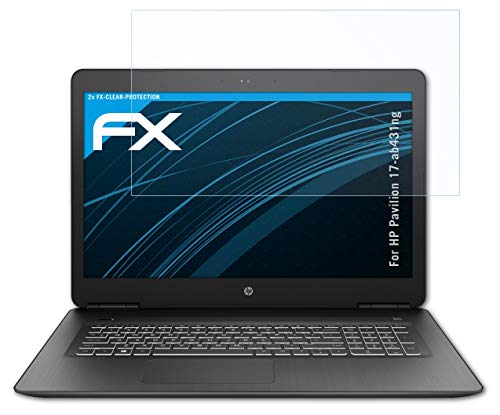 atFoliX Schutzfolie kompatibel mit HP Pavilion 17-ab431ng Folie, ultraklare FX Displayschutzfolie (2X)