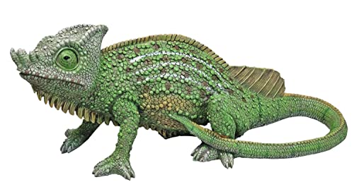 Fachhandel Plus Dekofigur Chamäleon Ralle lebensecht Teichdekoration Gartenfigur Reptil Echse XL