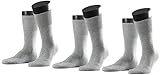 Falke Sport Spirit Unisex Socken Run 3er Pack, 42/43;Farbe:light grey