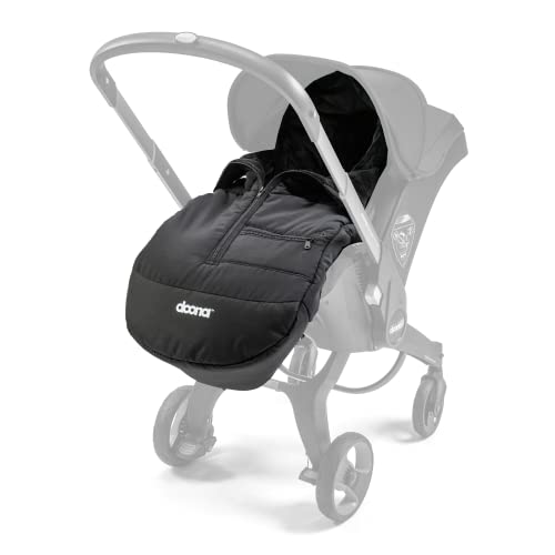 DOONA Fußsack - passend für die meisten Autositze, Kinderwagen und Buggys - inkl. gefütterte Decke - wetterbeständig & maschinenwaschbar - schwarz